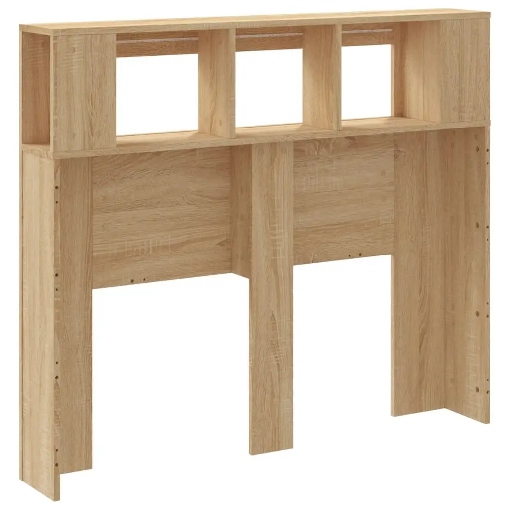 LED Headboard RGB LED Lights 120cm Engineered Wood Modern Storage Display