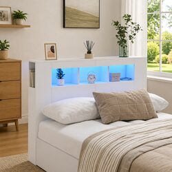 Add a Modern Touch with This LED Headboard