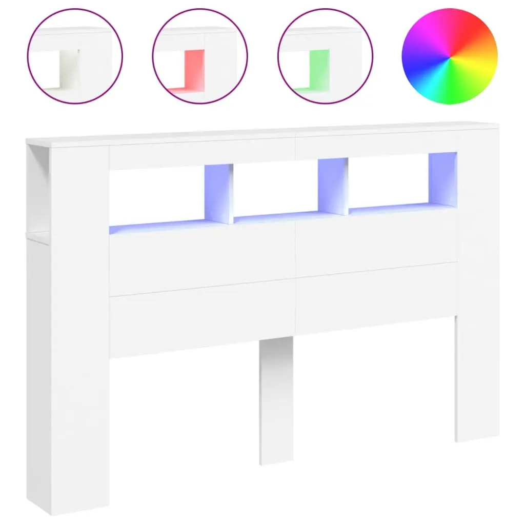 LED Headboard 160cm in White