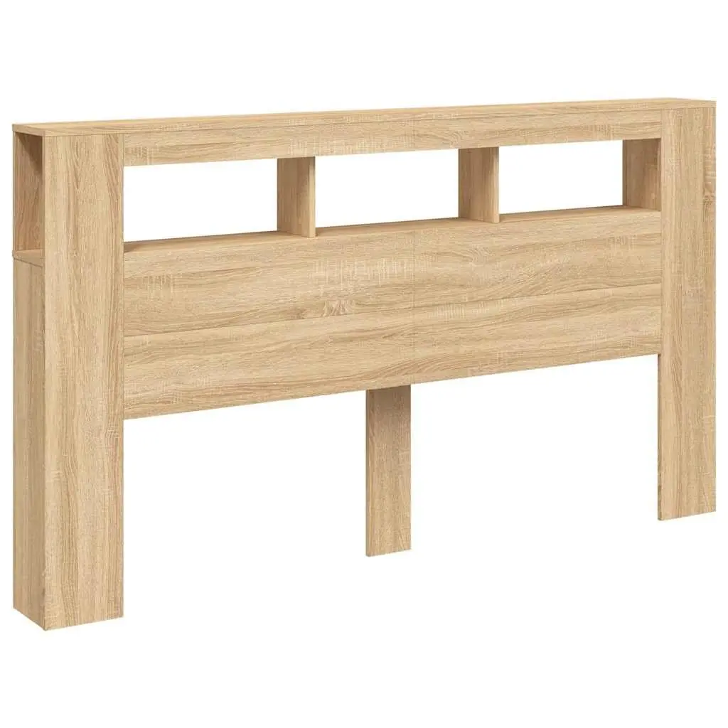 LED Headboard RGB Lighting 180cm Brown Engineered Wood