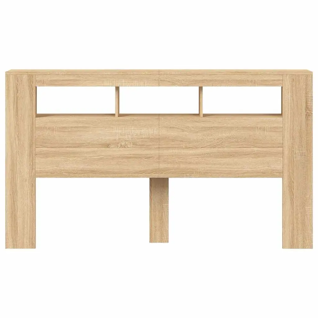 LED Headboard RGB Lighting 180cm Brown Engineered Wood