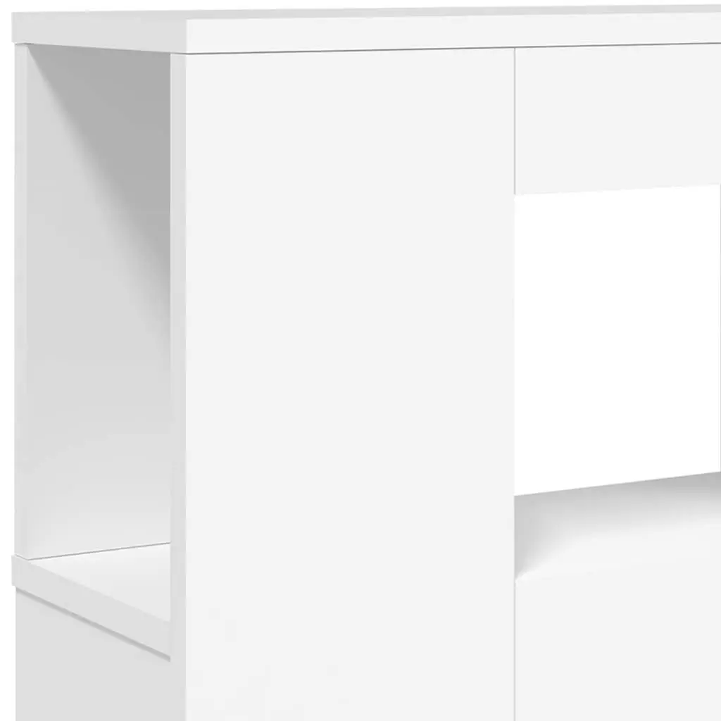 LED Headboard Modern White 200cm Engineered Wood with RGB Lights