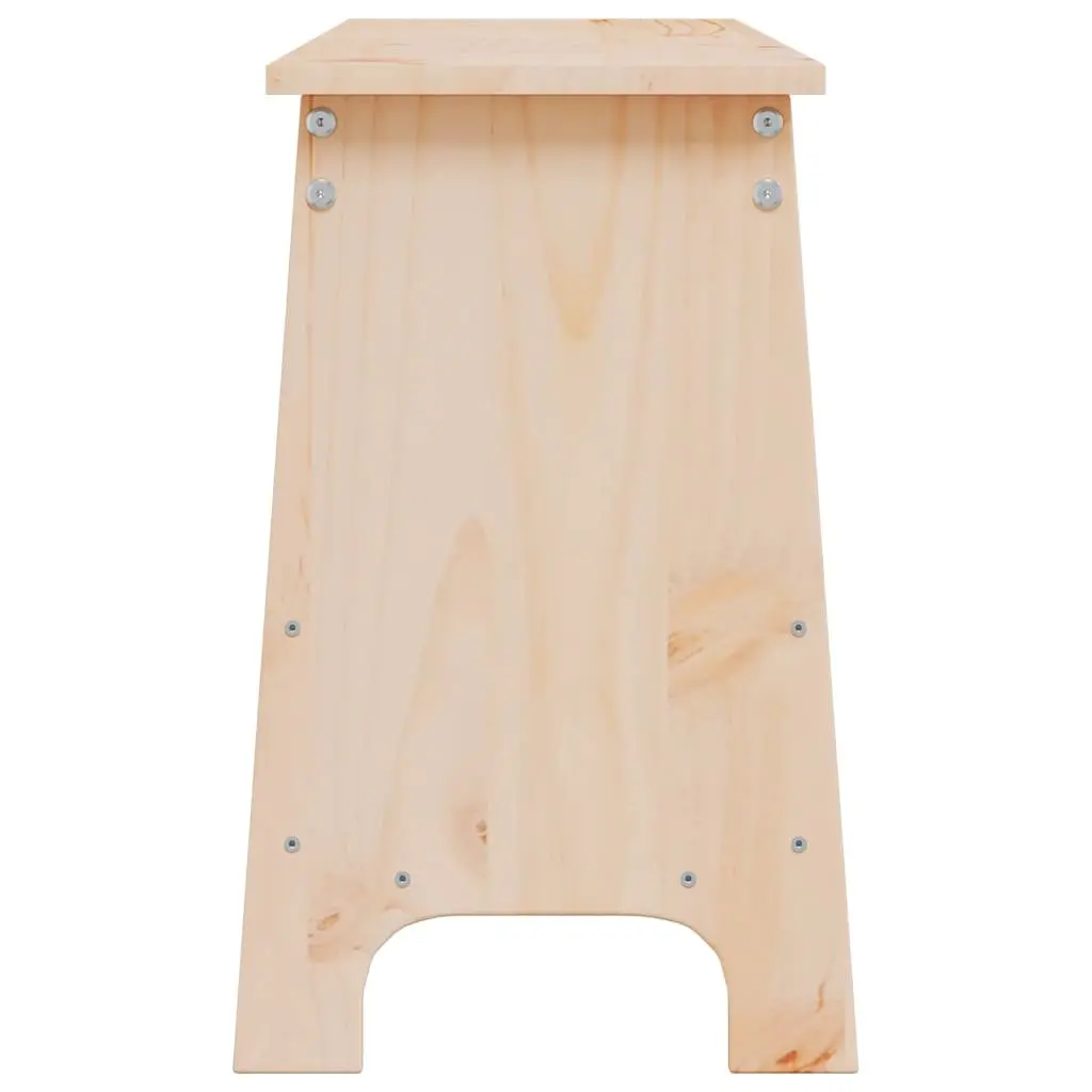 Storage Bench Solid Pine Wood Brown 160cm Entryway Furniture