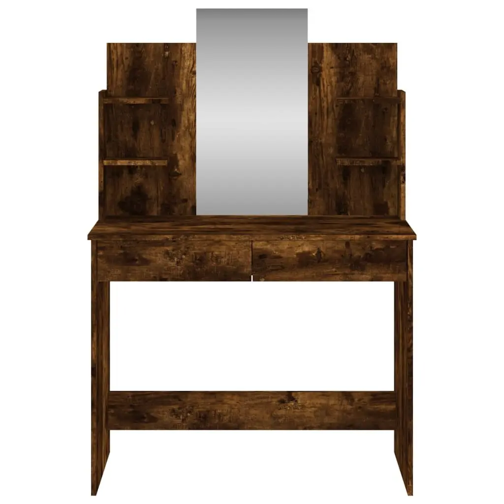 Brown Dressing Table with Mirror