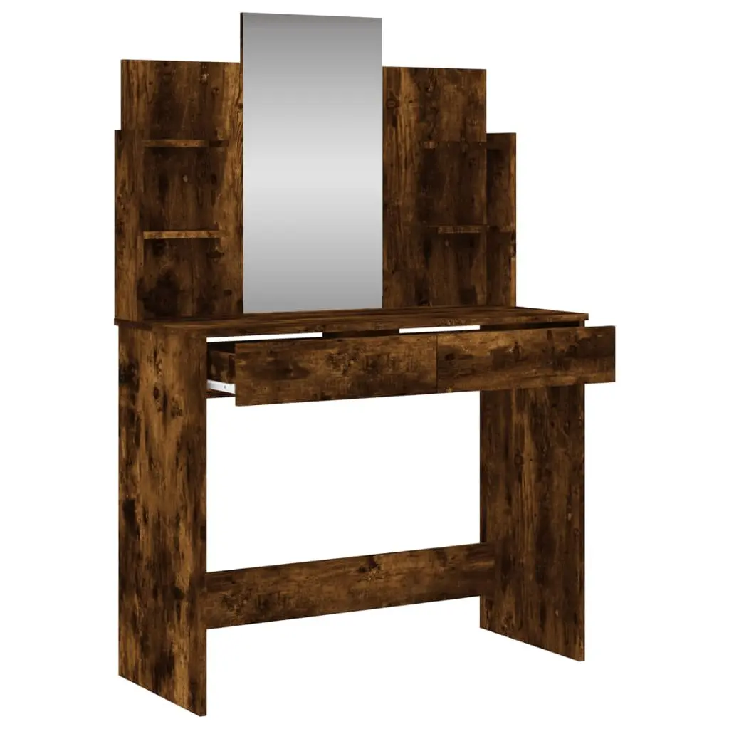 Brown Dressing Table with Mirror