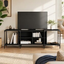 Your Friendly Black TV Cabinet with Functional Design