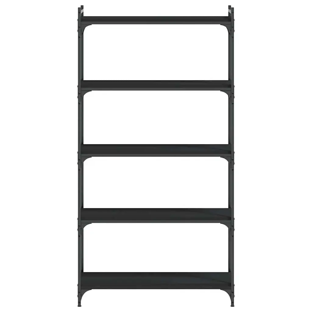 5-Tier Black Bookcase