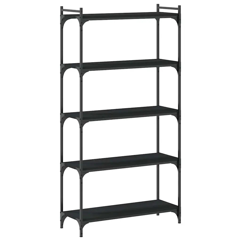 5-Tier Black Bookcase
