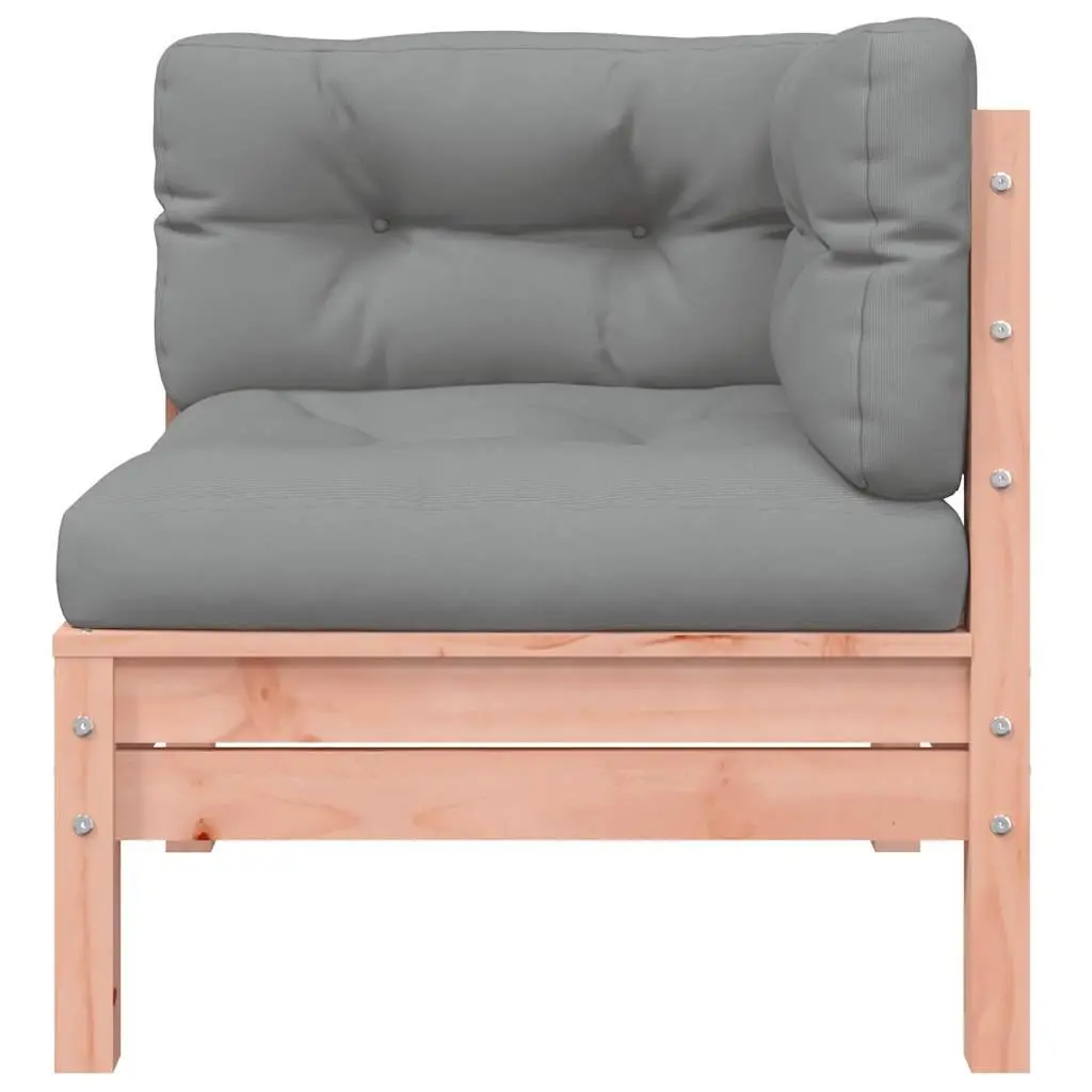 Outdoor Sectional Sofa Corner Unit Solid Wood Garden Furniture with Cushions