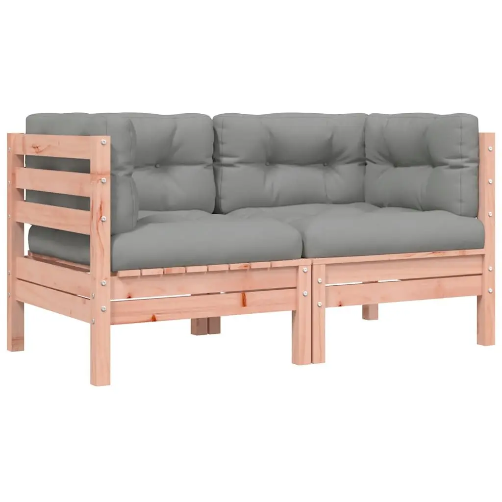 Outdoor Sectional Sofa Corner Unit Solid Wood 2 Pieces