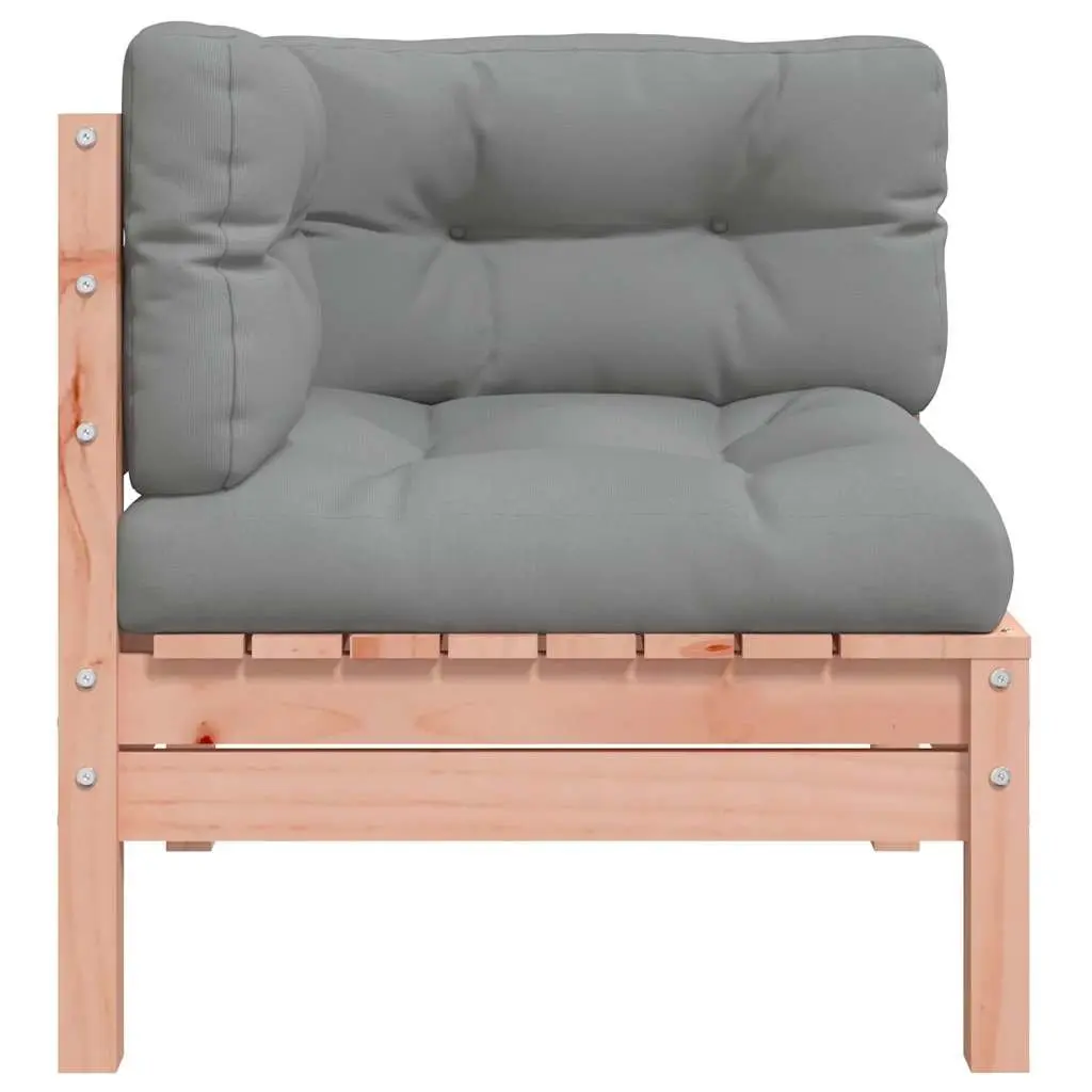 Outdoor Sectional Sofa Corner Unit Solid Wood 2 Pieces