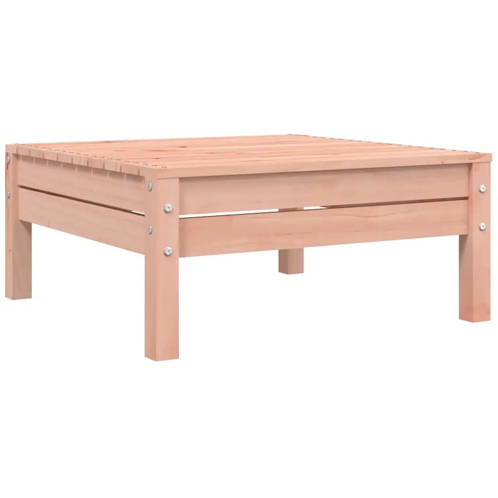 Garden Footstool Solid Wood Outdoor Ottoman with Cushion Brown