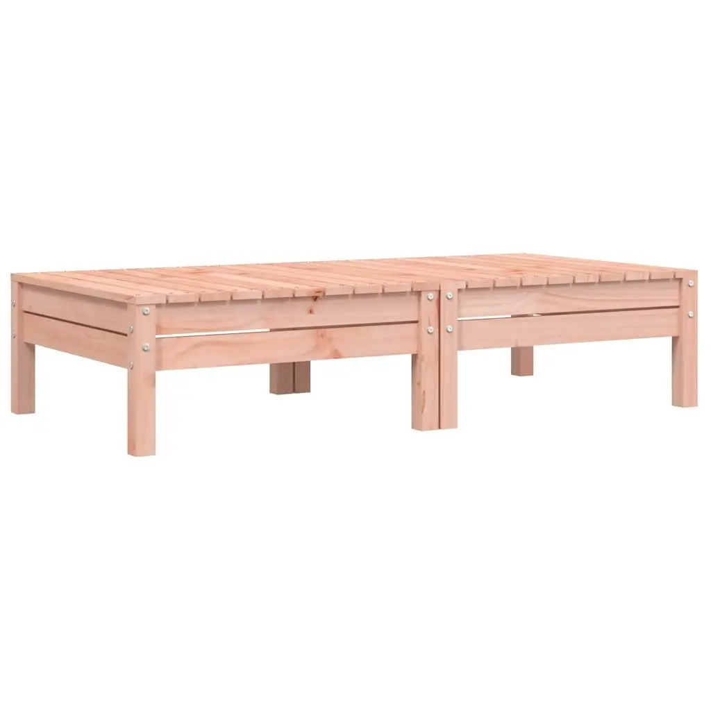Outdoor Footstools Cushioned Wooden Garden Patio Ottoman Set of 2