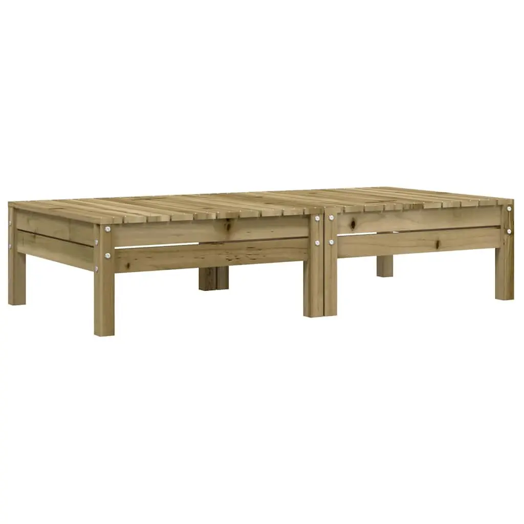 Outdoor Garden Footstools Solid Wood with Cushions 2 Pieces