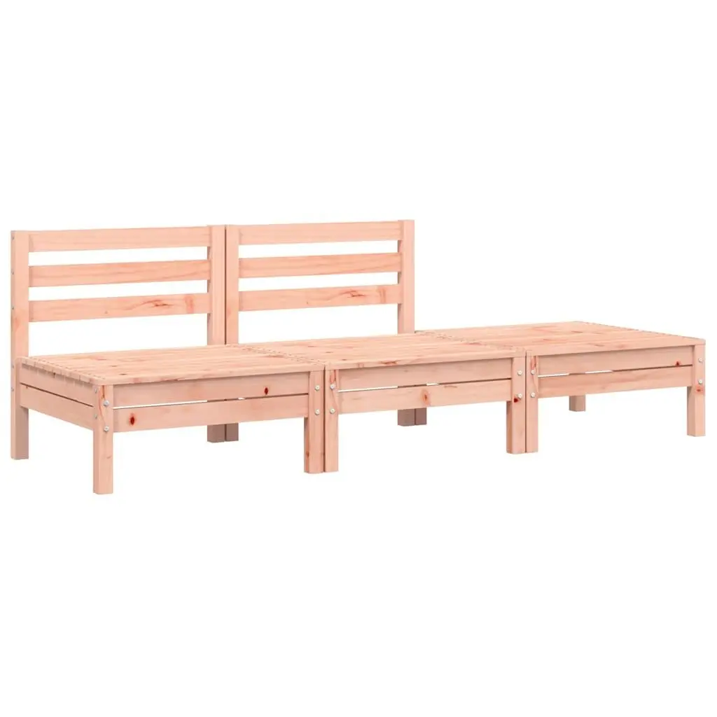 2-Seater Outdoor Garden Sofa Solid Wood with Cushions Footstool Patio Lounge Set