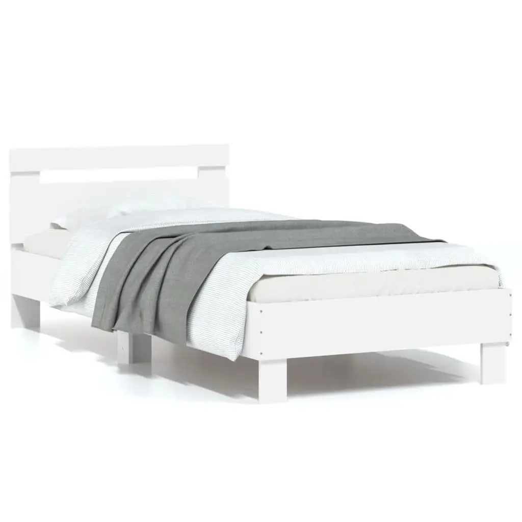 Bed Frame with Headboard Engineered Wood 90x190 cm