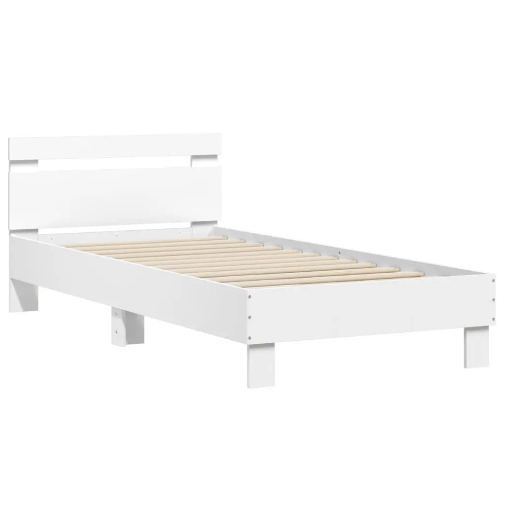 Bed Frame with Headboard Engineered Wood 90x190 cm