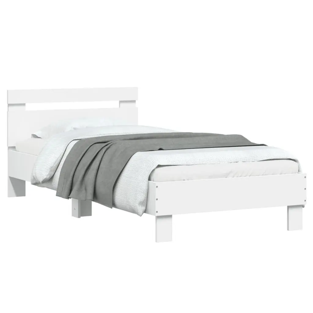 Bed Frame with Headboard Engineered Wood 90x190 cm