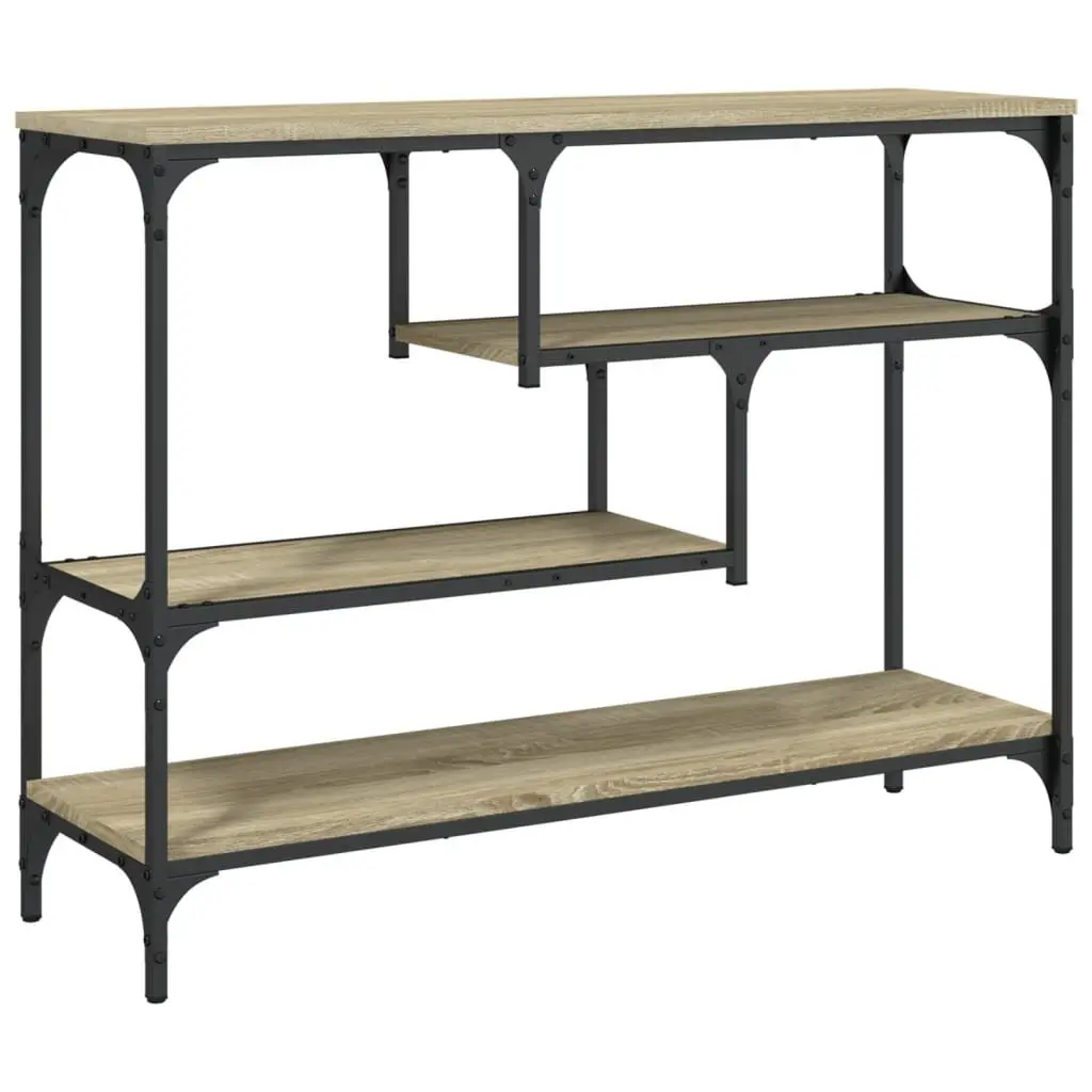 Console Table Engineered Wood Sonoma Oak Brown 100 x 30 x 75 cm