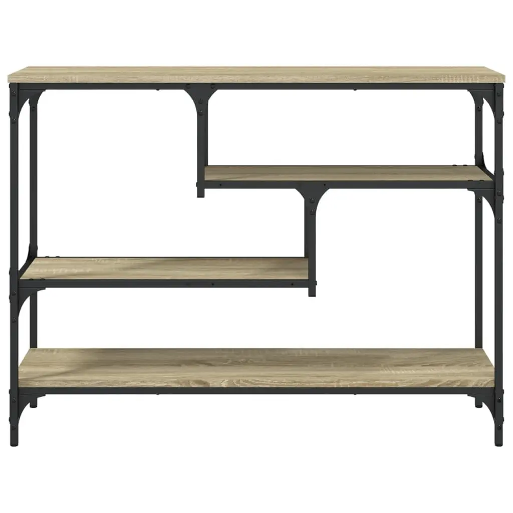 Console Table Engineered Wood Sonoma Oak Brown 100 x 30 x 75 cm