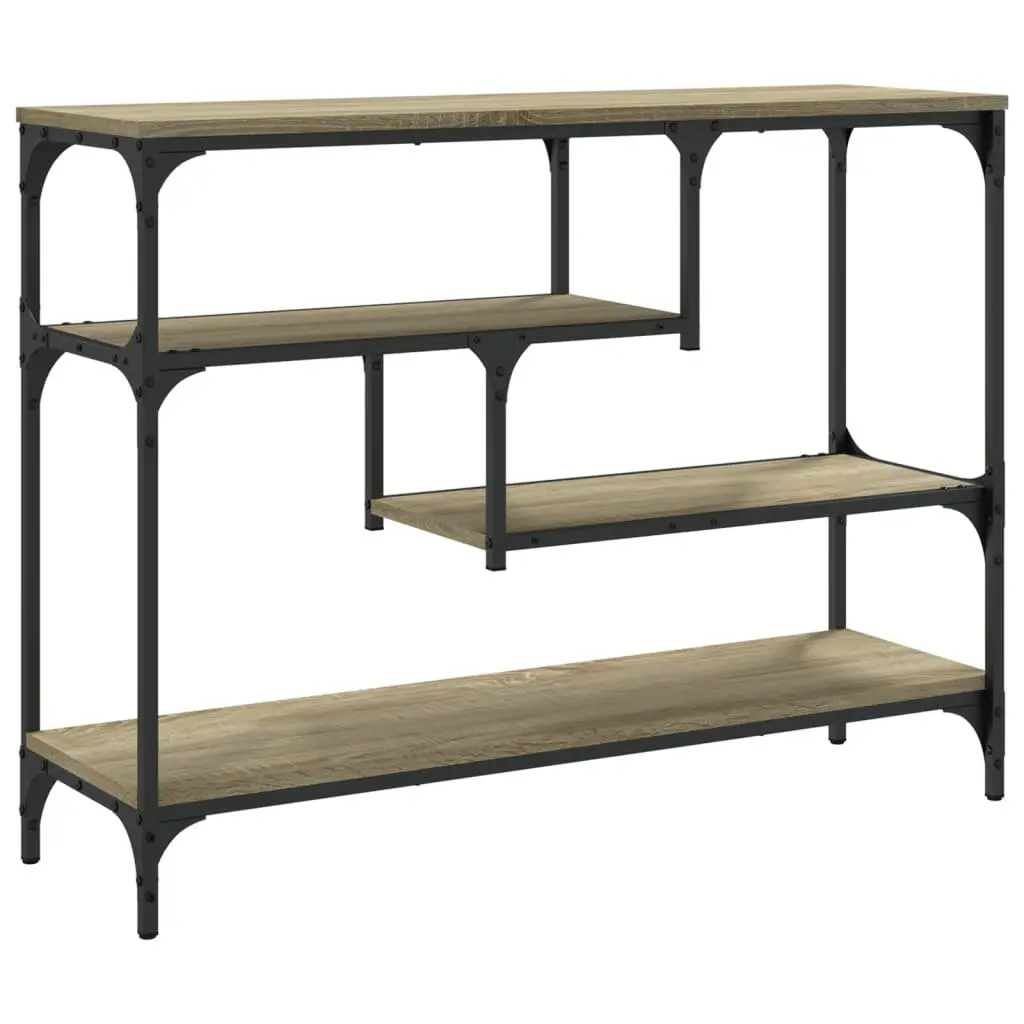 Console Table Engineered Wood Sonoma Oak Brown 100 x 30 x 75 cm