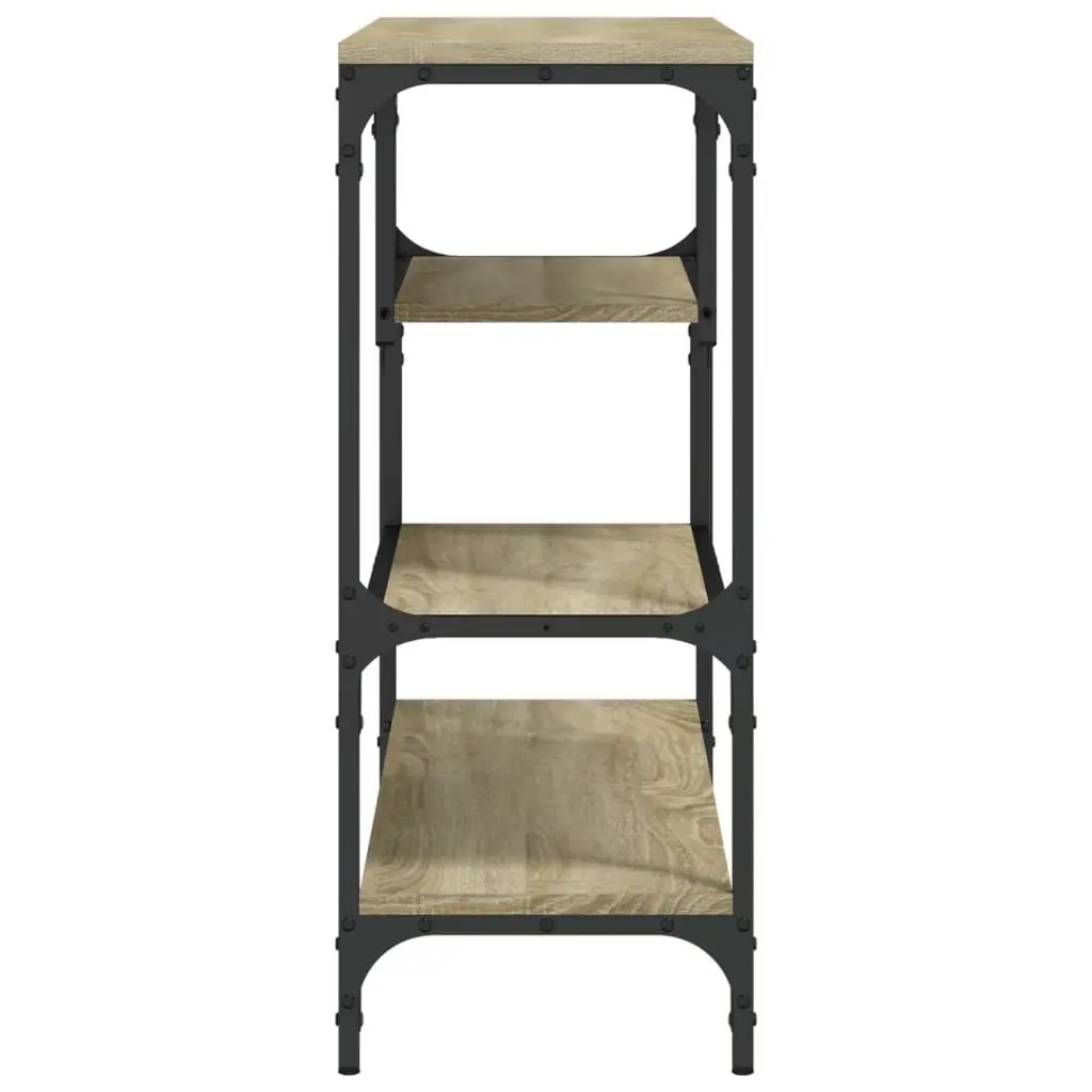 Console Table Engineered Wood Sonoma Oak Brown 100 x 30 x 75 cm