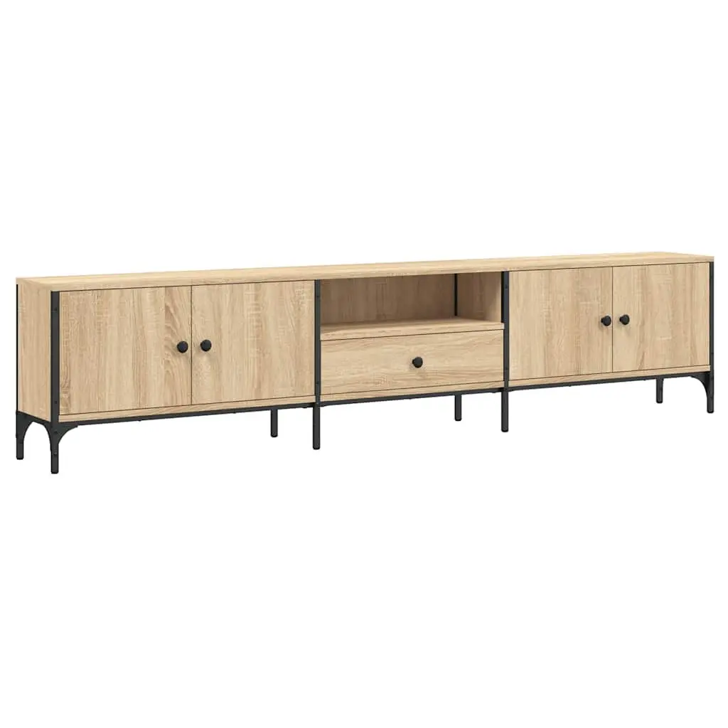 Brown TV Cabinet with Drawer for Media Storage