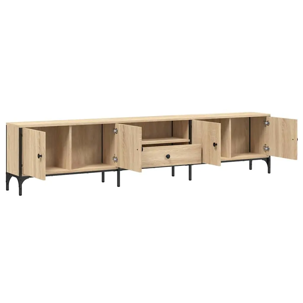 Brown TV Cabinet with Drawer for Media Storage