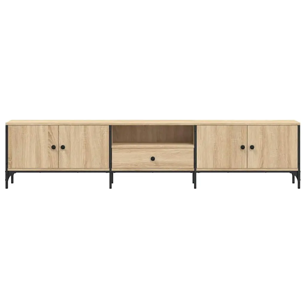 Brown TV Cabinet with Drawer for Media Storage