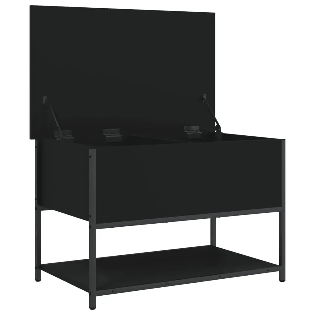 Black Storage Bench 70x42.5x47cm