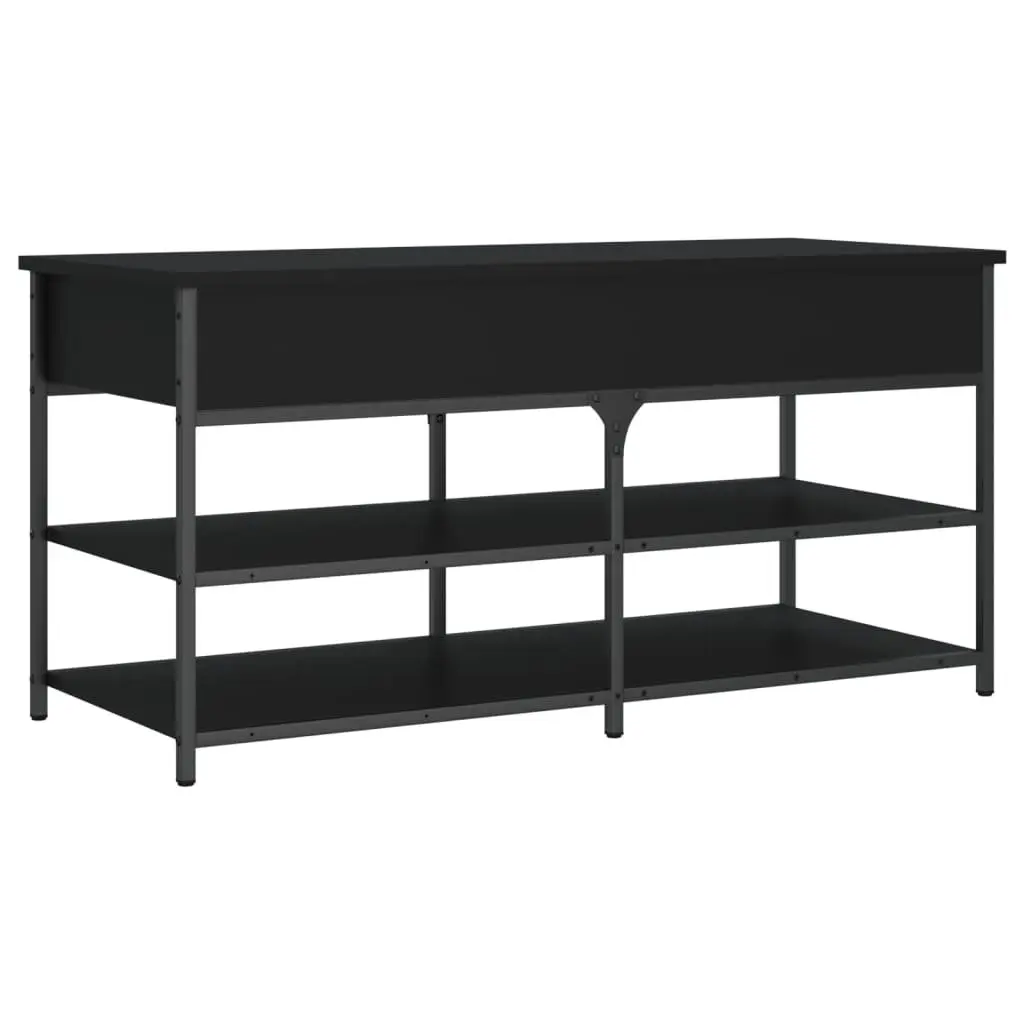 Black Storage Bench for Shoes and More