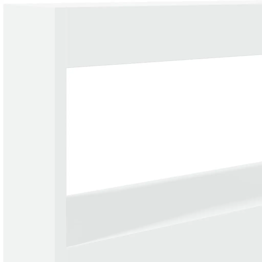 Headboard Cabinet with RGB LED Lights White 100cm Modern Storage