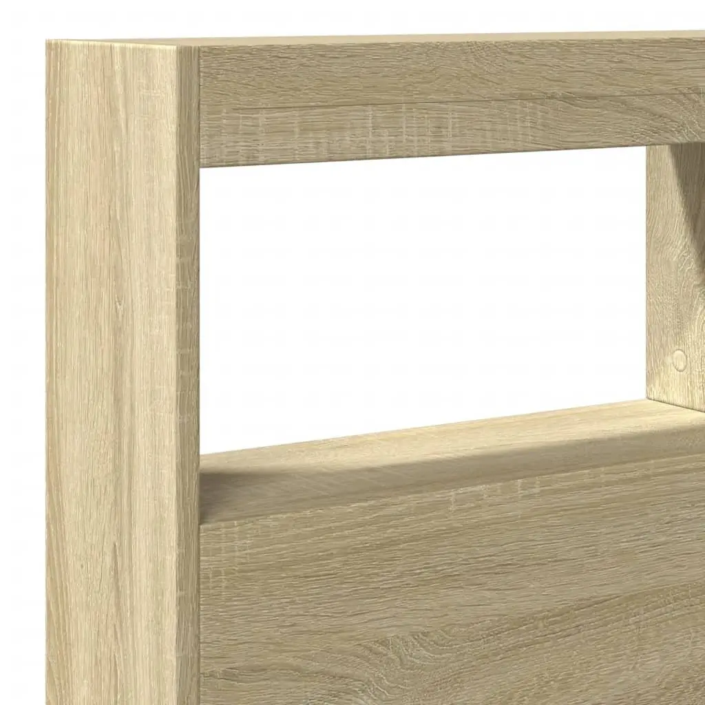 Headboard Cabinet with RGB LED Lights Sonoma Oak 140cm