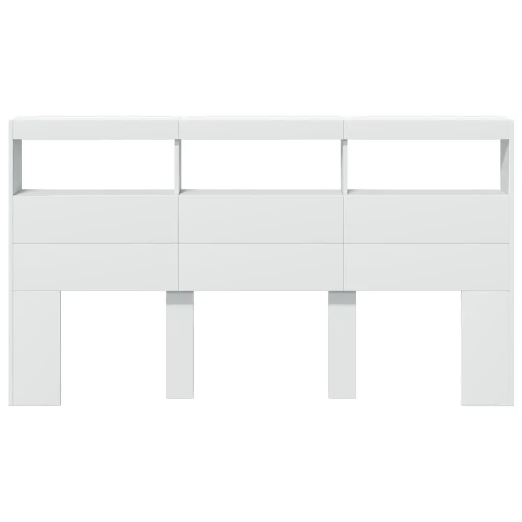 Headboard Cabinet with RGB Lights
