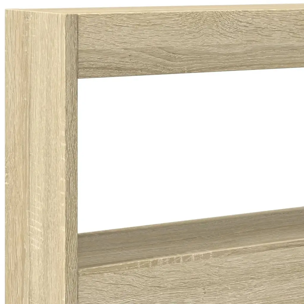 Headboard Cabinet with RGB LED Lights Brown Engineered Wood 200cm
