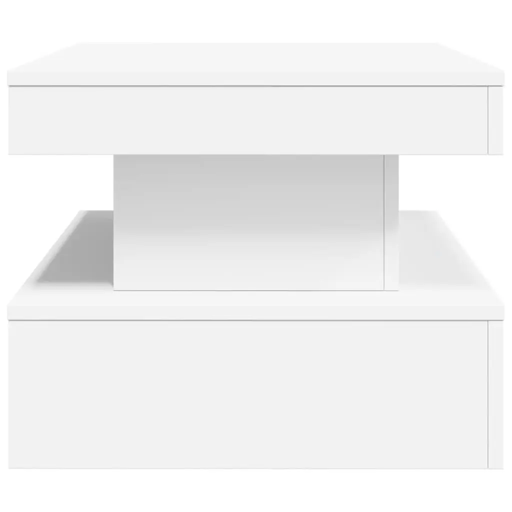 Coffee Table with RGB LED Lights Modern Side Table Living Room Accent Furniture
