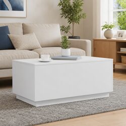 Your New White Coffee Table with RGB LED Lights