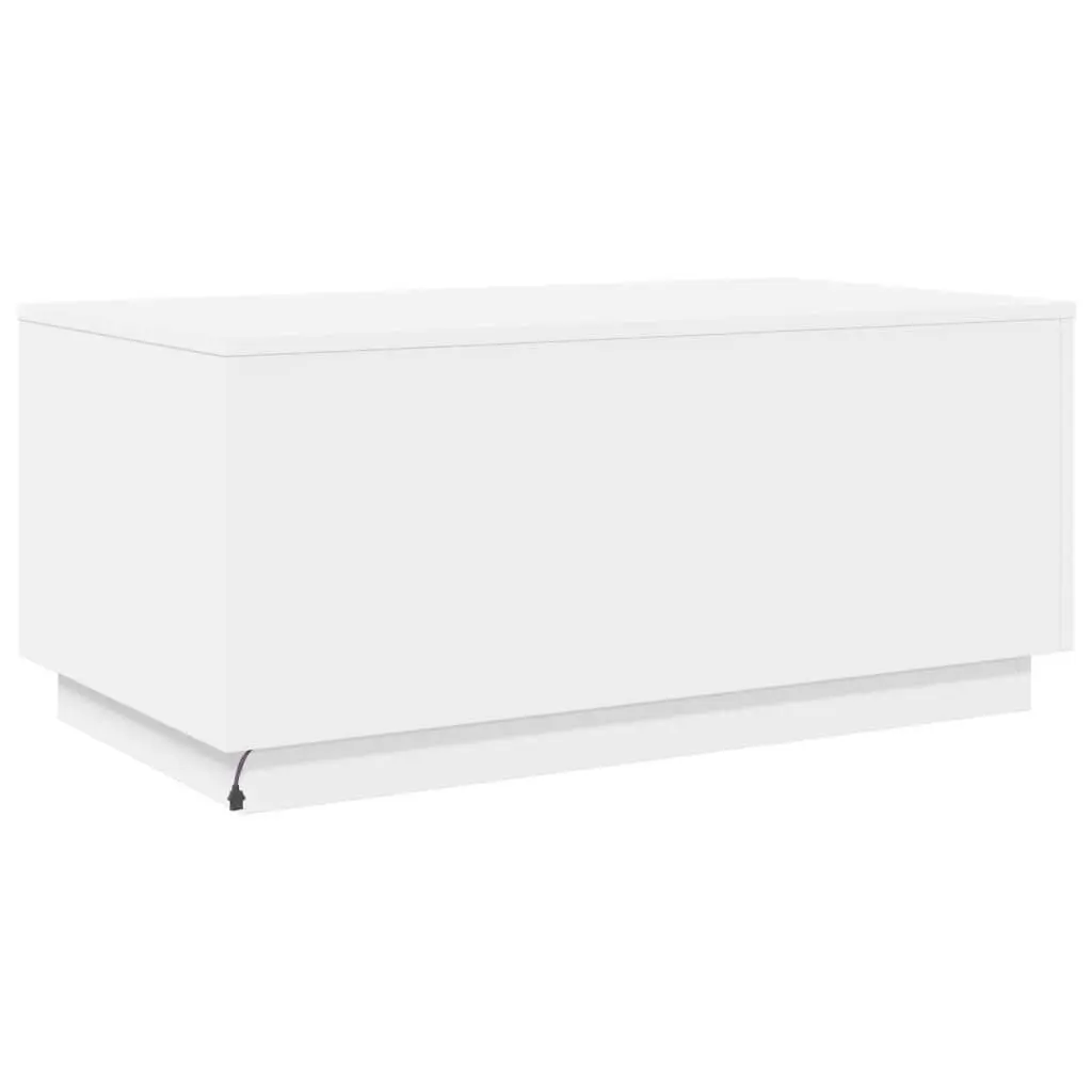 White Coffee Table with RGB LED Lights