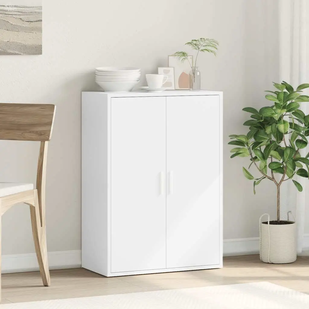 Sideboard White Engineered Wood 60x31x84 cm Storage Cabinet