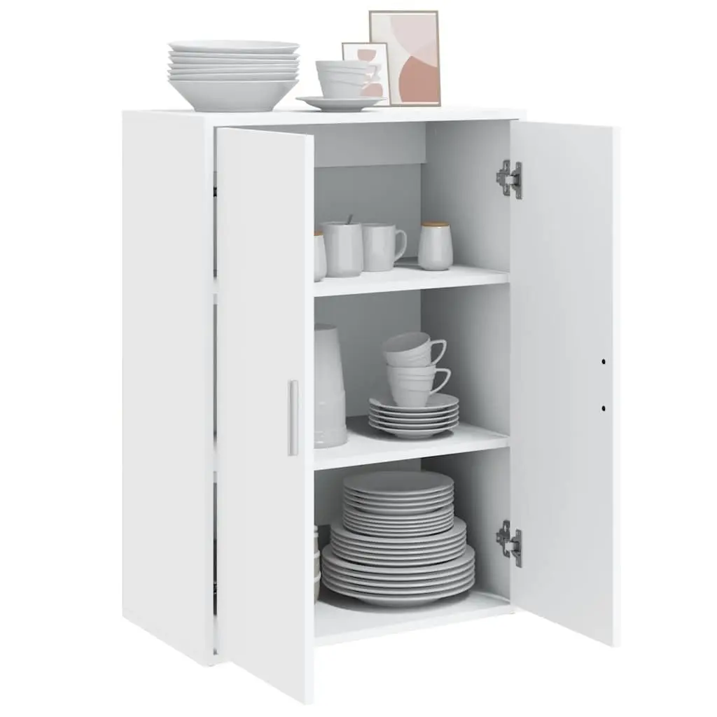 Sideboard White Engineered Wood 60x31x84 cm Storage Cabinet