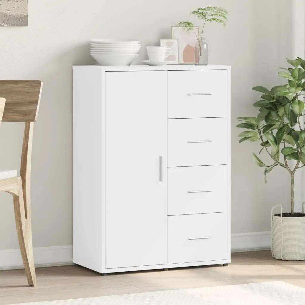 Sideboard White Engineered Wood 60x31x84 cm Storage Cabinet