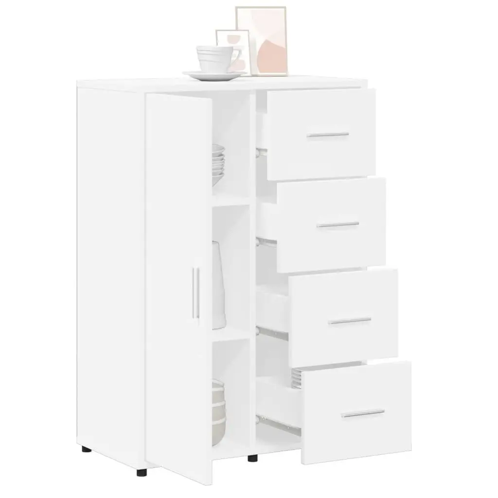 Sideboard White Engineered Wood 60x31x84 cm Storage Cabinet