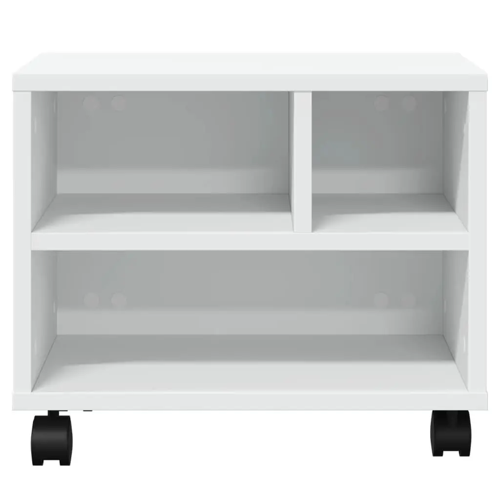 Printer Stand Mobile with Wheels White 41 x 32 x 34.5 cm