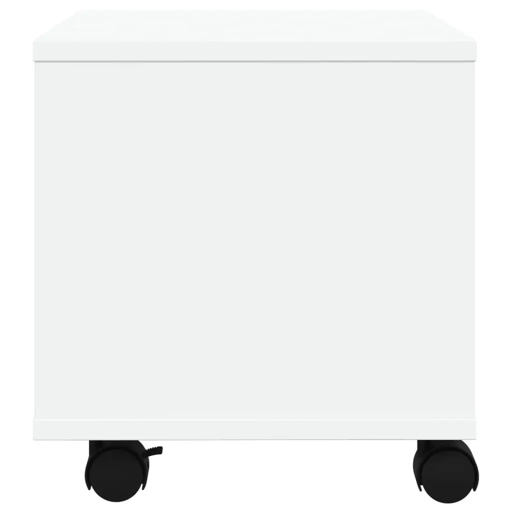Printer Stand Mobile with Wheels White 41 x 32 x 34.5 cm