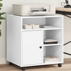 Friendly White Printer Stand to Organize Your Office