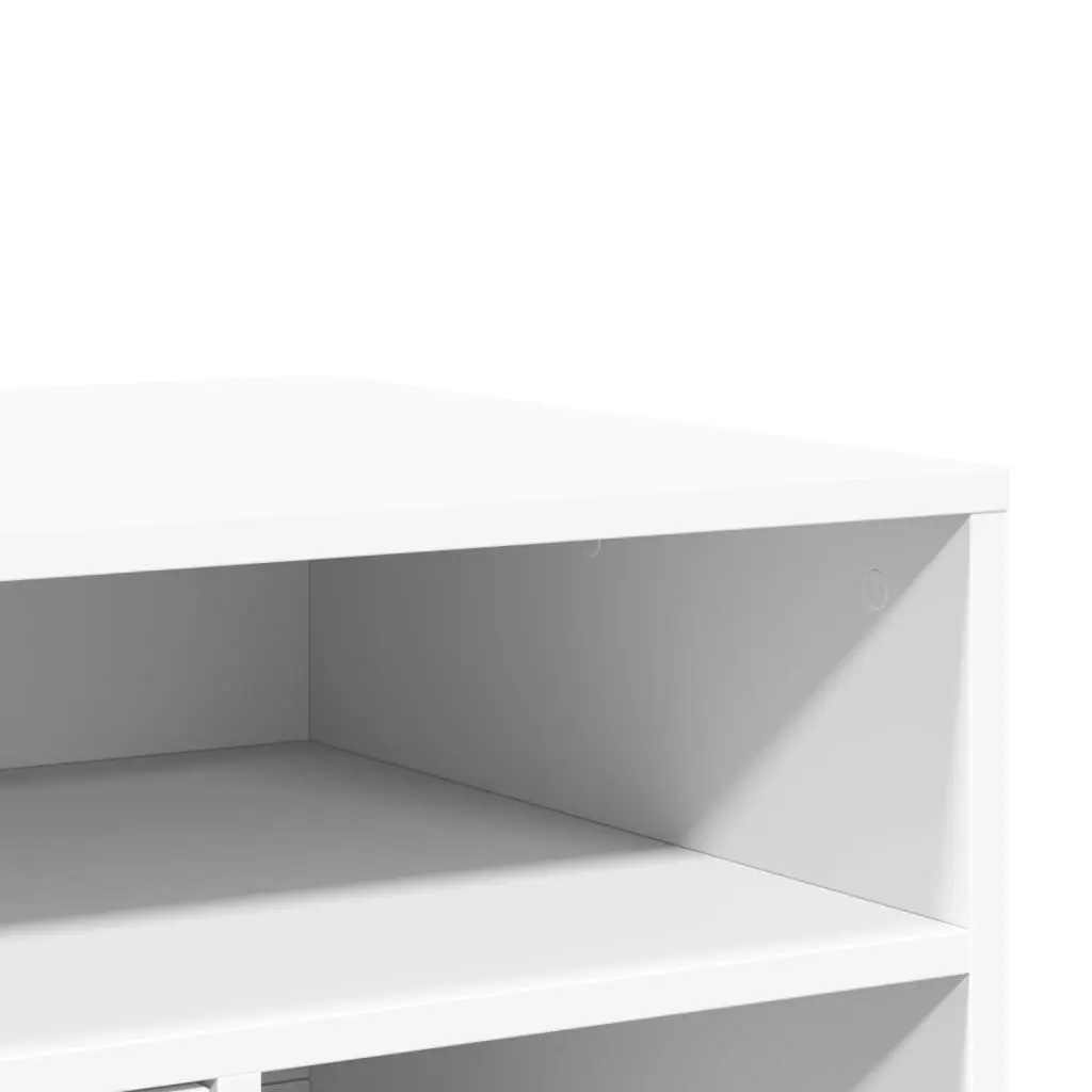 Printer Stand with Wheels White Mobile Cabinet 60 x 50 x 67 cm