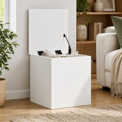 Your New Organiser: White Engineered Wood Storage Box