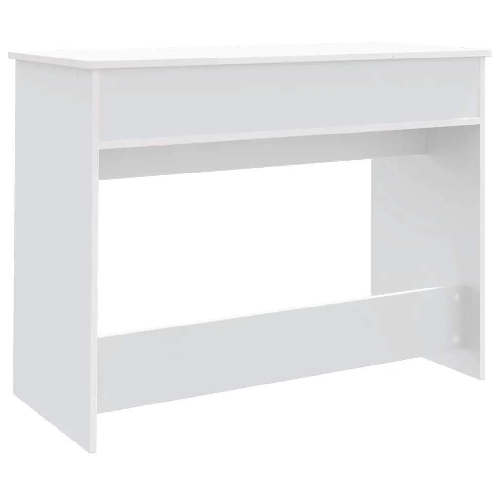 White Dressing Table with Mirror Bedroom Vanity Storage Unit 100x45x76cm Modern