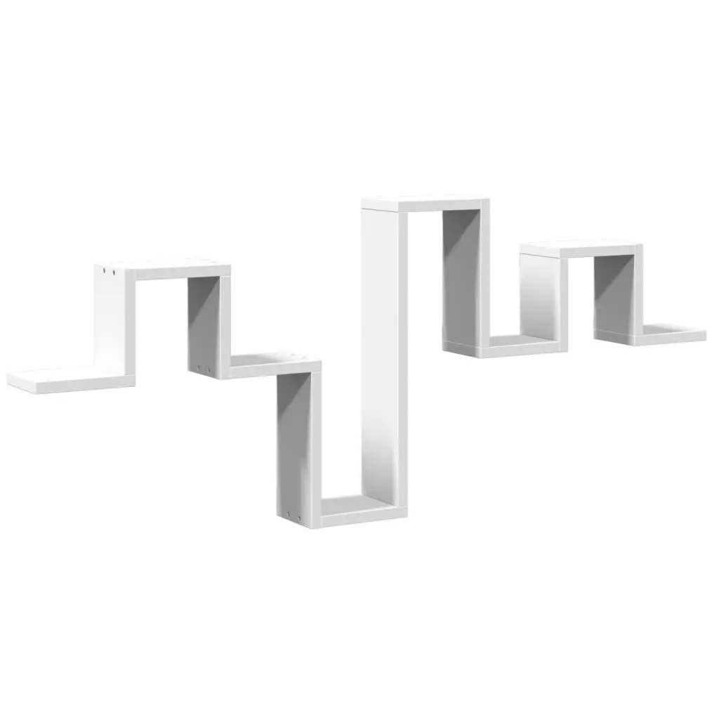 Wall Shelf White 104.5x10x43 cm Storage Display Bookcase Organiser Shelving Unit