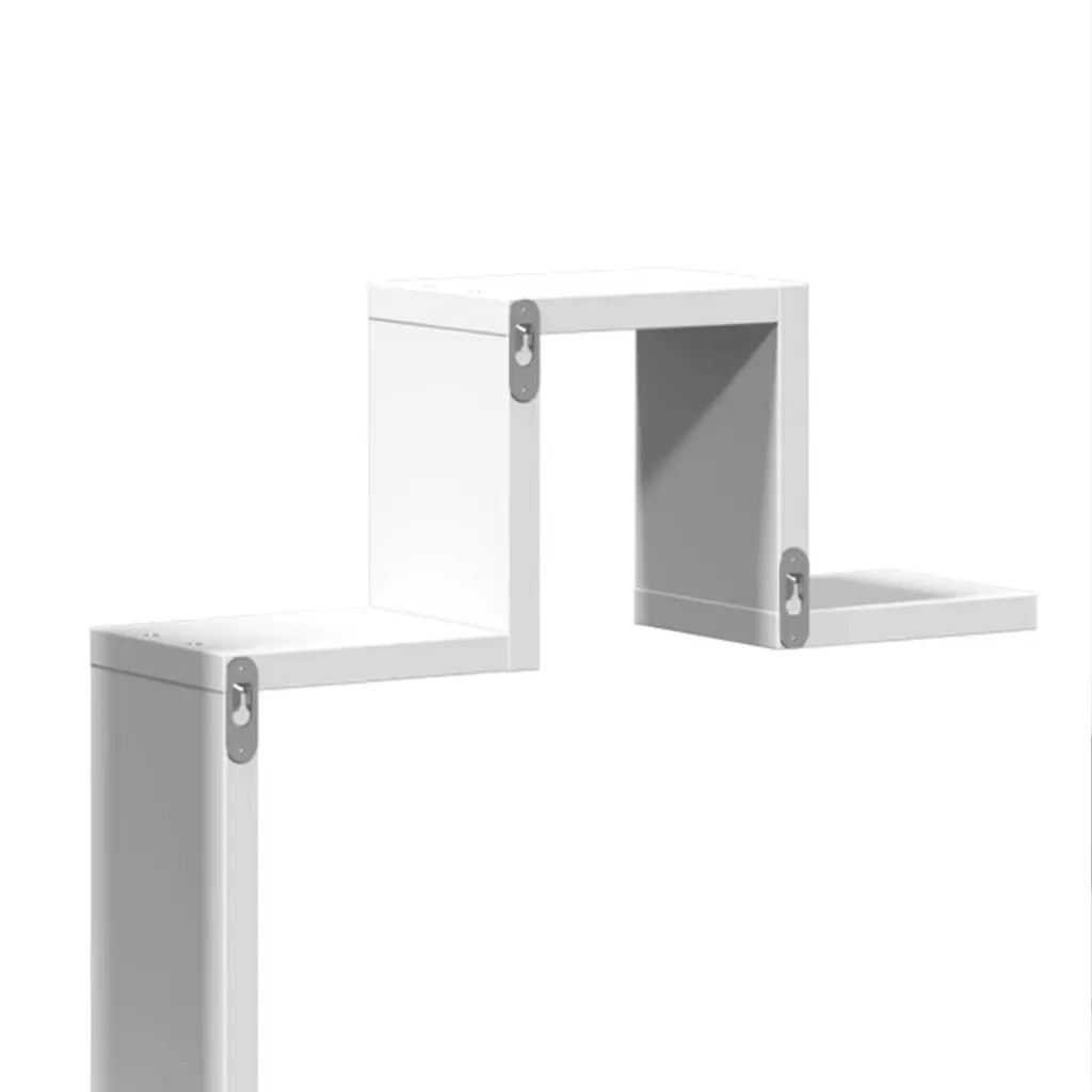 Wall Shelf White 104.5x10x43 cm Storage Display Bookcase Organiser Shelving Unit